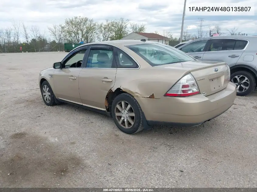 2008 Ford Taurus Sel VIN: 1FAHP24W48G135807 Lot: 42198523