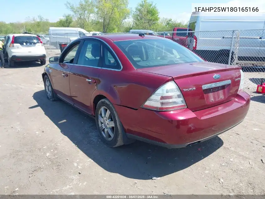 2008 Ford Taurus Limited VIN: 1FAHP25W18G165166 Lot: 42201036