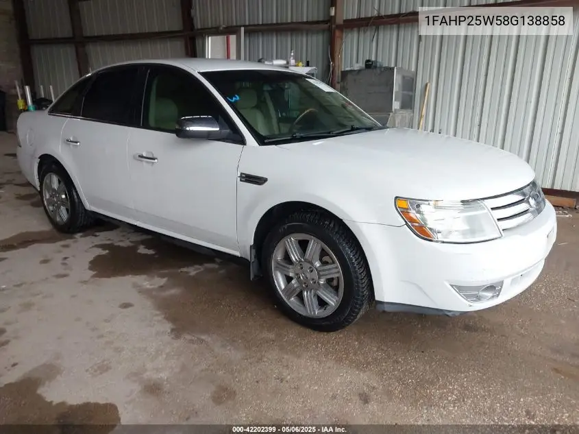 2008 Ford Taurus Limited VIN: 1FAHP25W58G138858 Lot: 42202399
