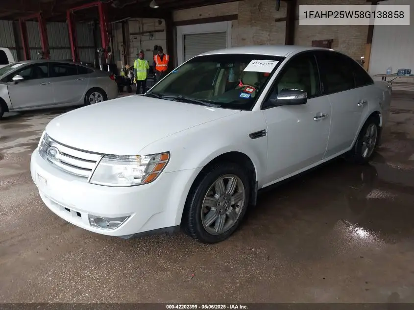 2008 Ford Taurus Limited VIN: 1FAHP25W58G138858 Lot: 42202399