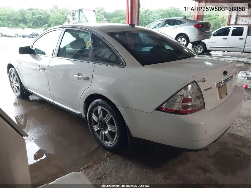 2008 Ford Taurus Limited VIN: 1FAHP25W58G138858 Lot: 42202399