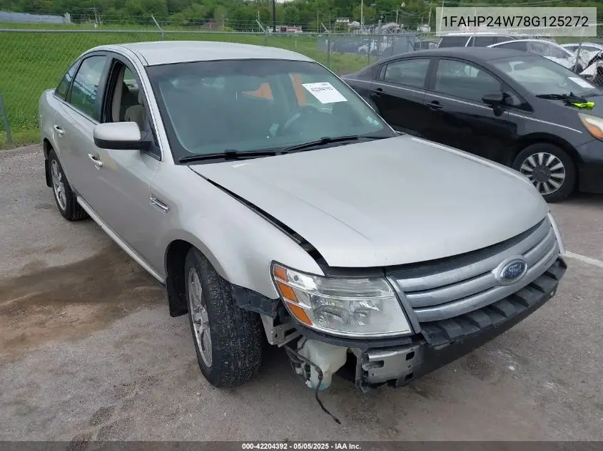 2008 Ford Taurus Sel VIN: 1FAHP24W78G125272 Lot: 42204392