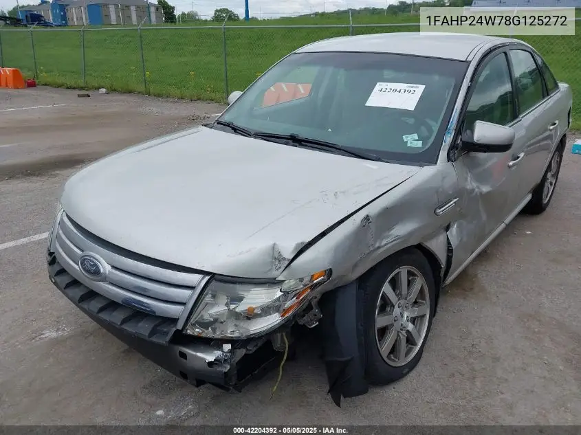 2008 Ford Taurus Sel VIN: 1FAHP24W78G125272 Lot: 42204392
