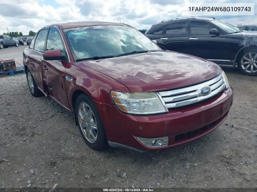 2008 Ford Taurus Sel VIN: 1FAHP24W68G109743 Lot: 42247233