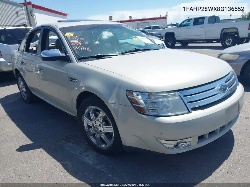 2008 Ford Taurus Limited VIN: 1FAHP28WX8G136552 Lot: 42306548