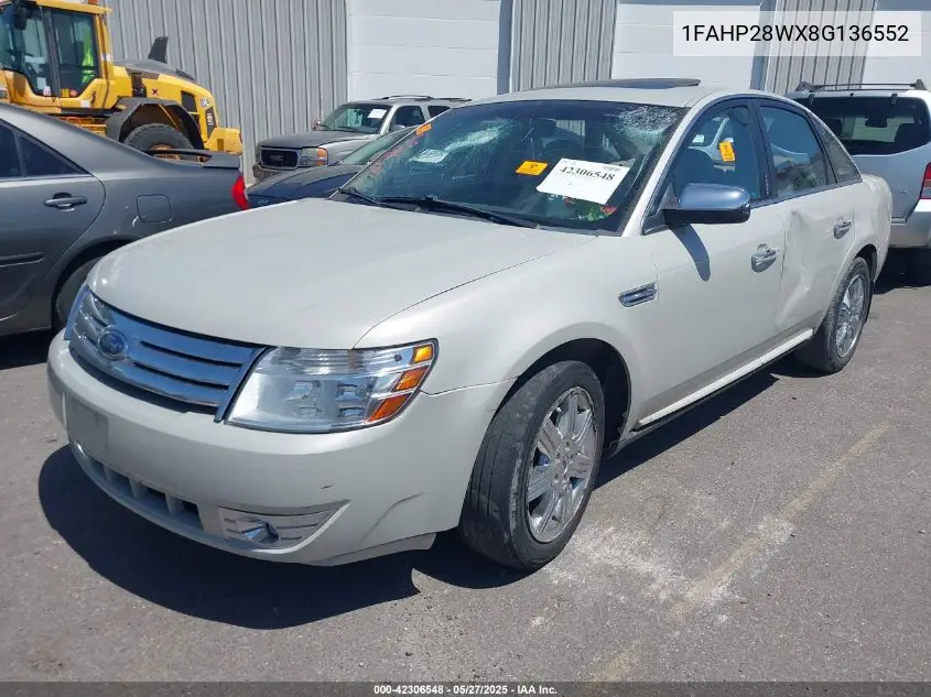2008 Ford Taurus Limited VIN: 1FAHP28WX8G136552 Lot: 42306548
