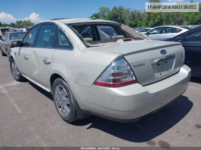 2008 Ford Taurus Limited VIN: 1FAHP28WX8G136552 Lot: 42306548