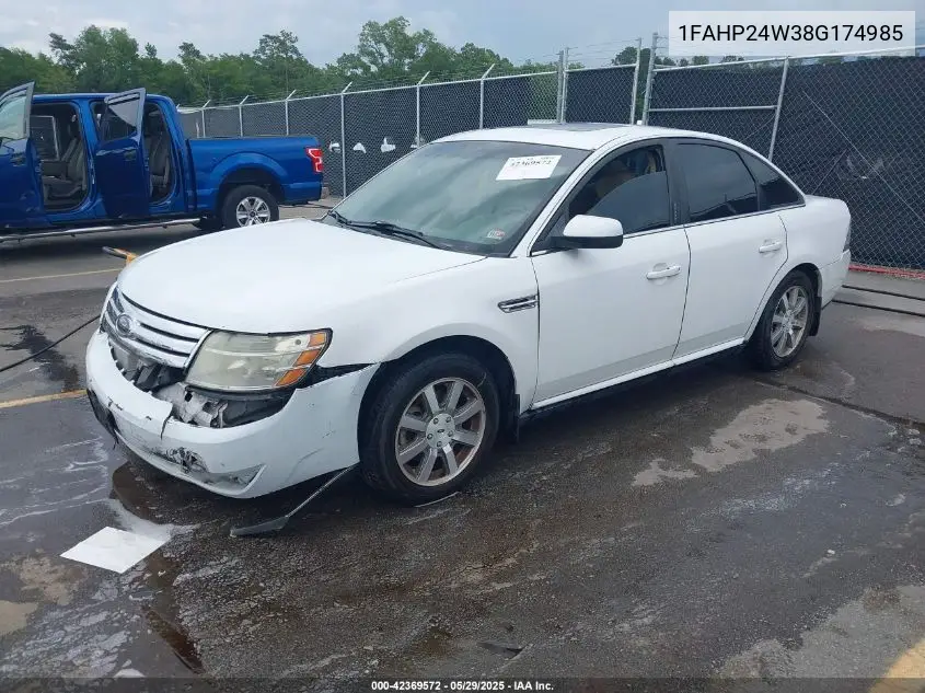 2008 Ford Taurus Sel VIN: 1FAHP24W38G174985 Lot: 42369572
