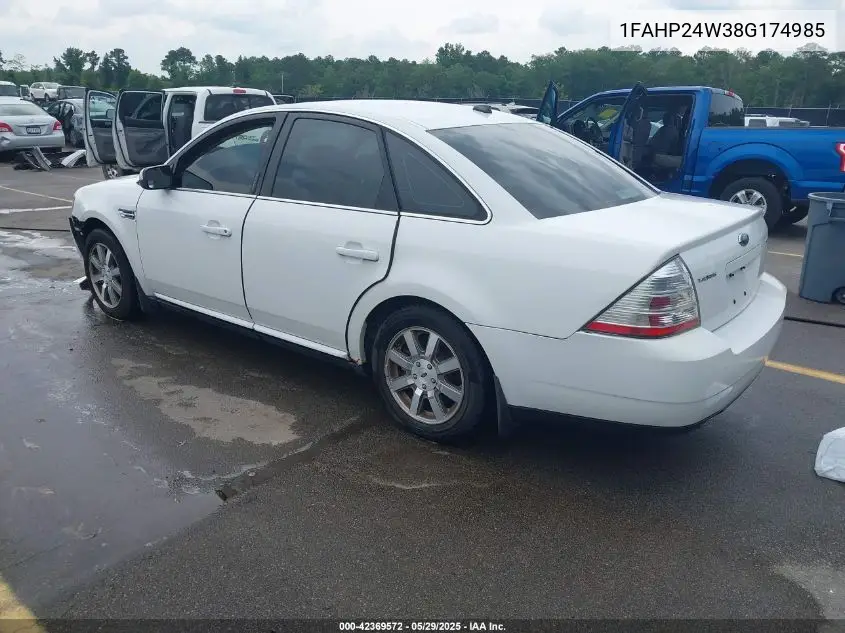2008 Ford Taurus Sel VIN: 1FAHP24W38G174985 Lot: 42369572