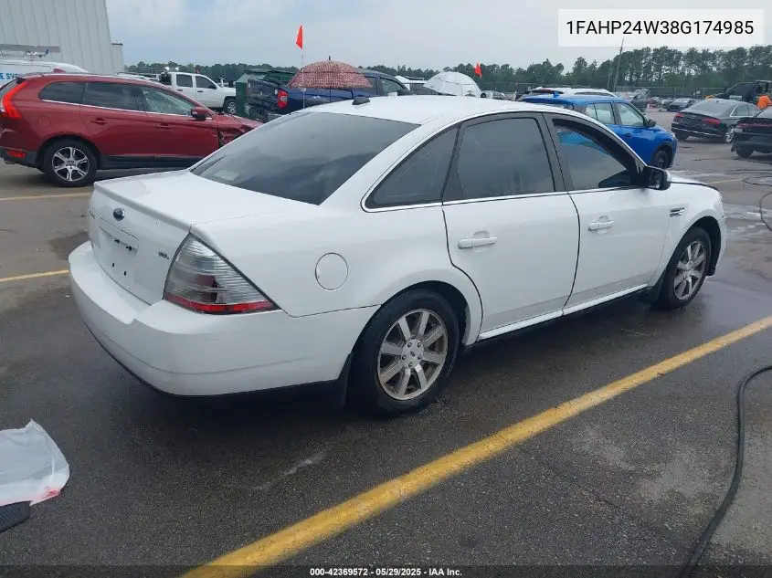 2008 Ford Taurus Sel VIN: 1FAHP24W38G174985 Lot: 42369572