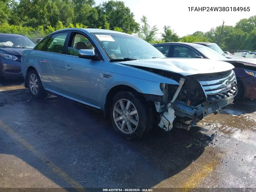 2008 Ford Taurus Sel VIN: 1FAHP24W38G184965 Lot: 42379754