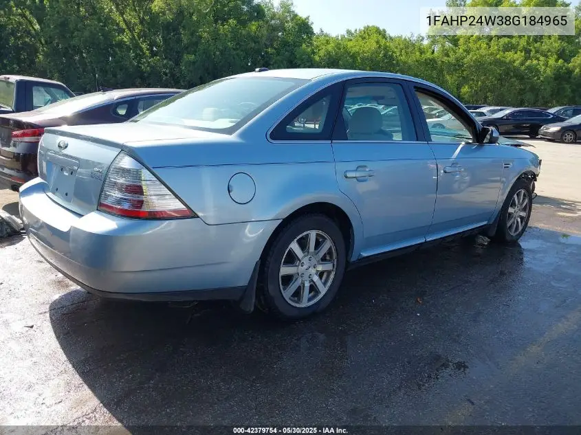 2008 Ford Taurus Sel VIN: 1FAHP24W38G184965 Lot: 42379754