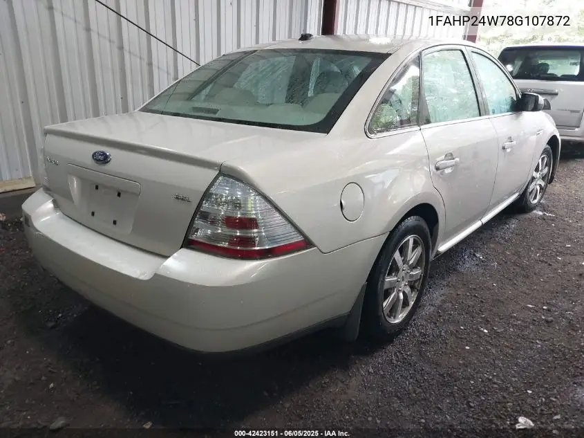 2008 Ford Taurus Sel VIN: 1FAHP24W78G107872 Lot: 42423151
