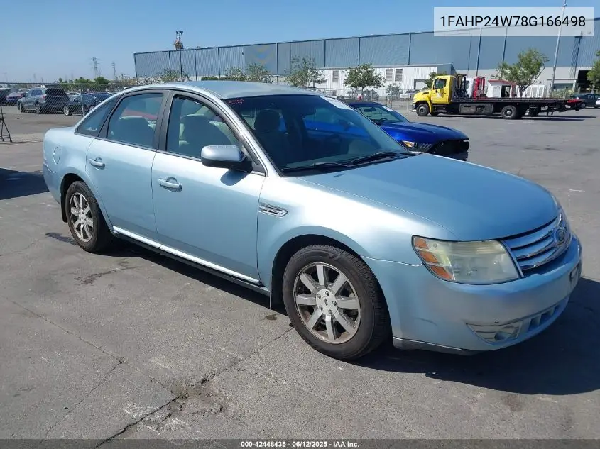 2008 Ford Taurus Sel VIN: 1FAHP24W78G166498 Lot: 42448435
