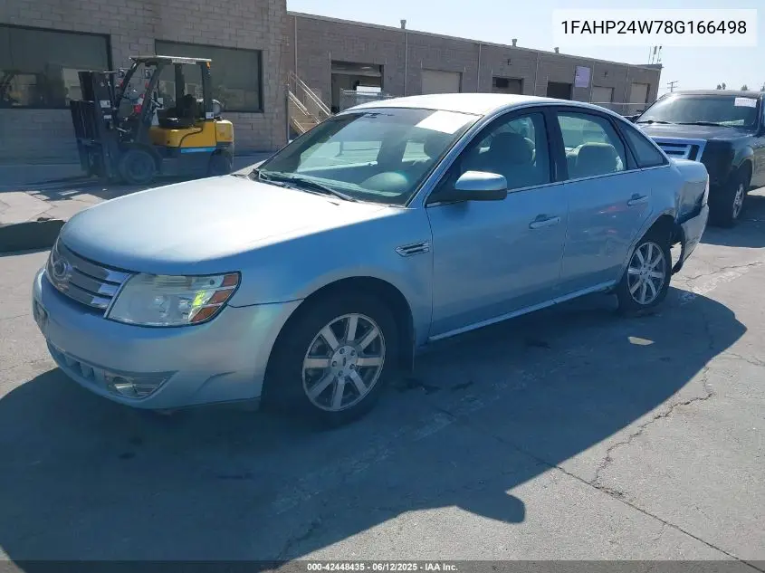 2008 Ford Taurus Sel VIN: 1FAHP24W78G166498 Lot: 42448435