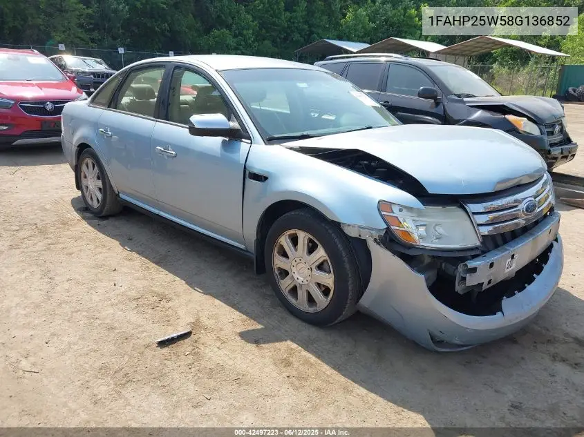 2008 Ford Taurus Limited VIN: 1FAHP25W58G136852 Lot: 42497223