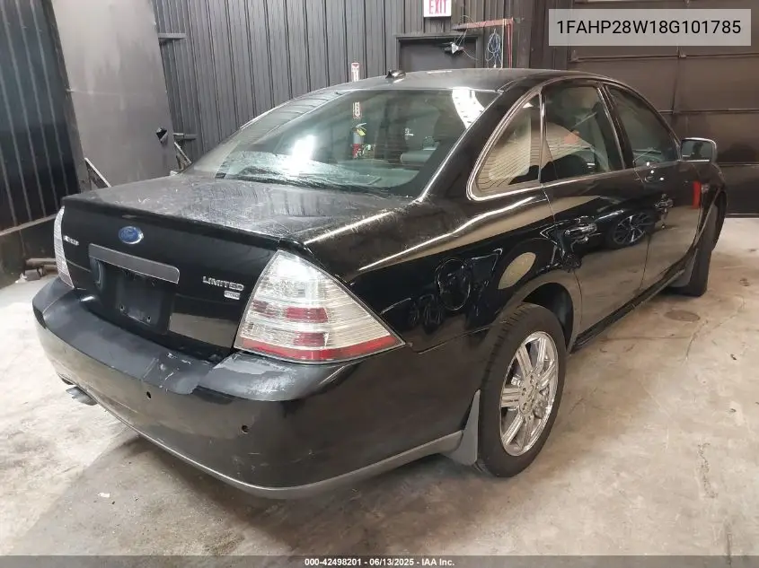 2008 Ford Taurus Limited VIN: 1FAHP28W18G101785 Lot: 42498201