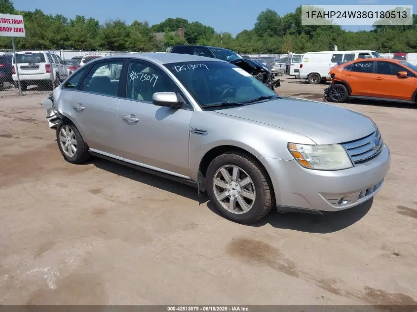 2008 Ford Taurus Sel VIN: 1FAHP24W38G180513 Lot: 42513079