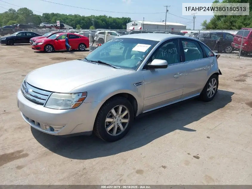2008 Ford Taurus Sel VIN: 1FAHP24W38G180513 Lot: 42513079