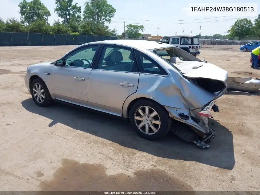 2008 Ford Taurus Sel VIN: 1FAHP24W38G180513 Lot: 42513079