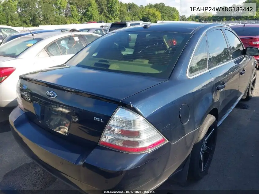 2008 Ford Taurus Sel VIN: 1FAHP24WX8G183442 Lot: 42522645