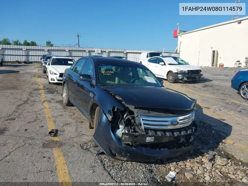 2008 Ford Taurus Sel VIN: 1FAHP24W08G114579 Lot: 42552132