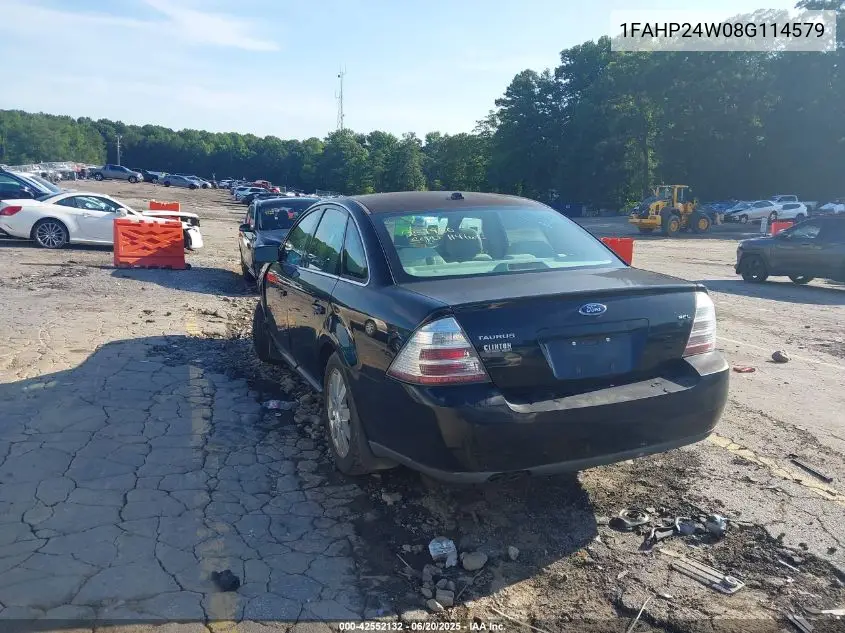 2008 Ford Taurus Sel VIN: 1FAHP24W08G114579 Lot: 42552132