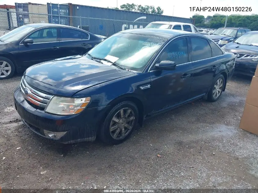2008 Ford Taurus Sel VIN: 1FAHP24W48G150226 Lot: 42555496