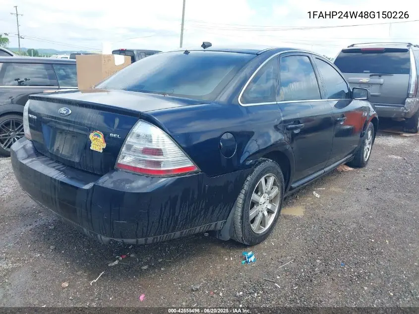 2008 Ford Taurus Sel VIN: 1FAHP24W48G150226 Lot: 42555496