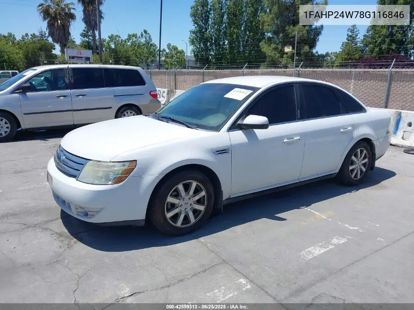 2008 Ford Taurus Sel VIN: 1FAHP24W78G116846 Lot: 42599313