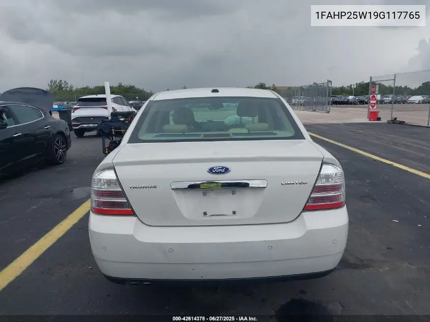 2009 Ford Taurus Limited VIN: 1FAHP25W19G117765 Lot: 42614378