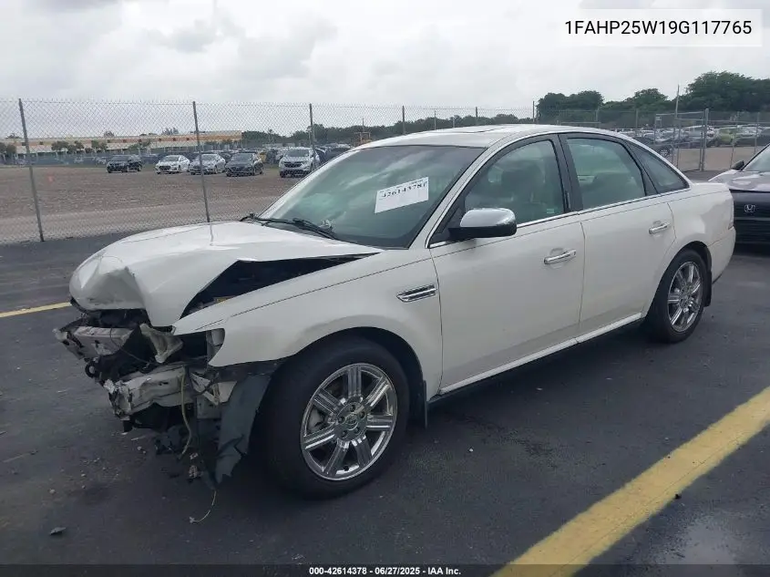 2009 Ford Taurus Limited VIN: 1FAHP25W19G117765 Lot: 42614378