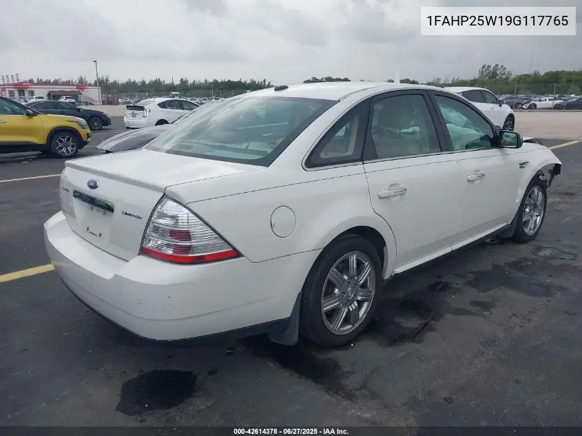 2009 Ford Taurus Limited VIN: 1FAHP25W19G117765 Lot: 42614378