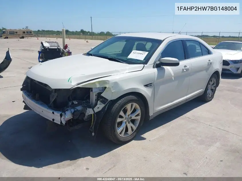 2011 Ford Taurus Sel VIN: 1FAHP2HW7BG148004 Lot: 42245047