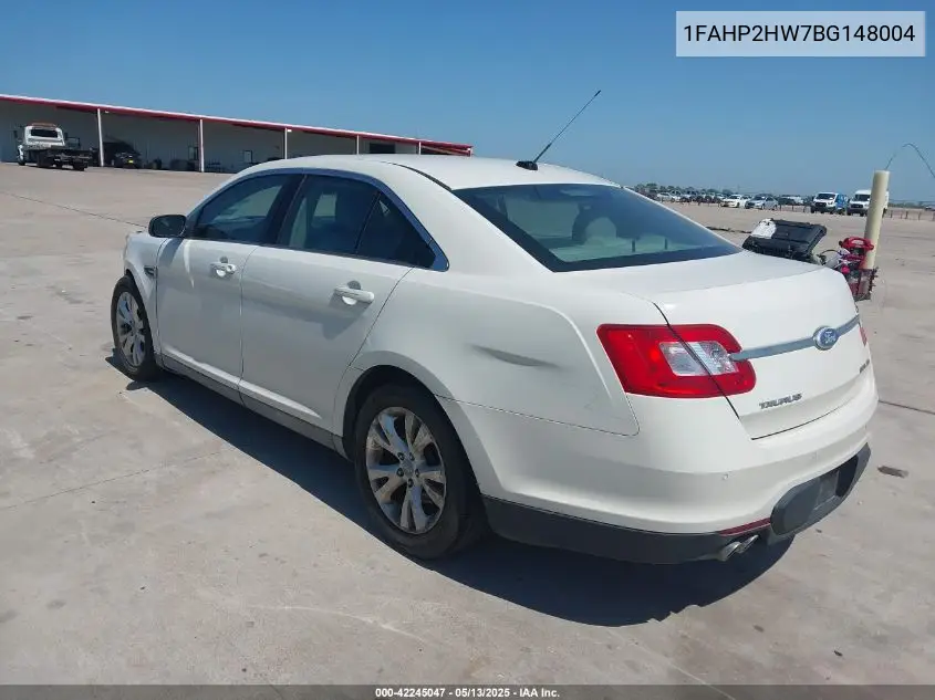 2011 Ford Taurus Sel VIN: 1FAHP2HW7BG148004 Lot: 42245047
