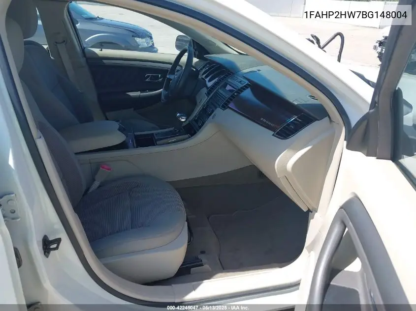 2011 Ford Taurus Sel VIN: 1FAHP2HW7BG148004 Lot: 42245047