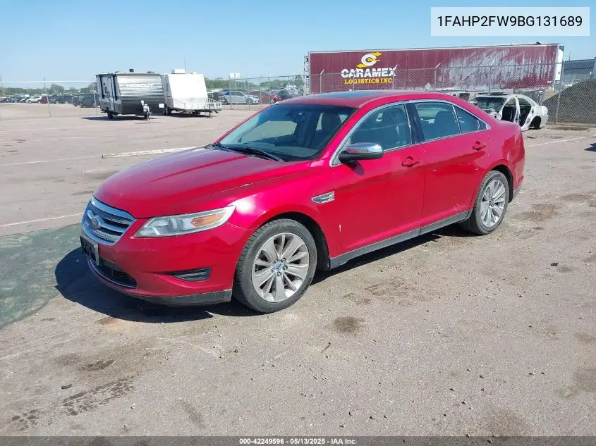 2011 Ford Taurus Limited VIN: 1FAHP2FW9BG131689 Lot: 42249596