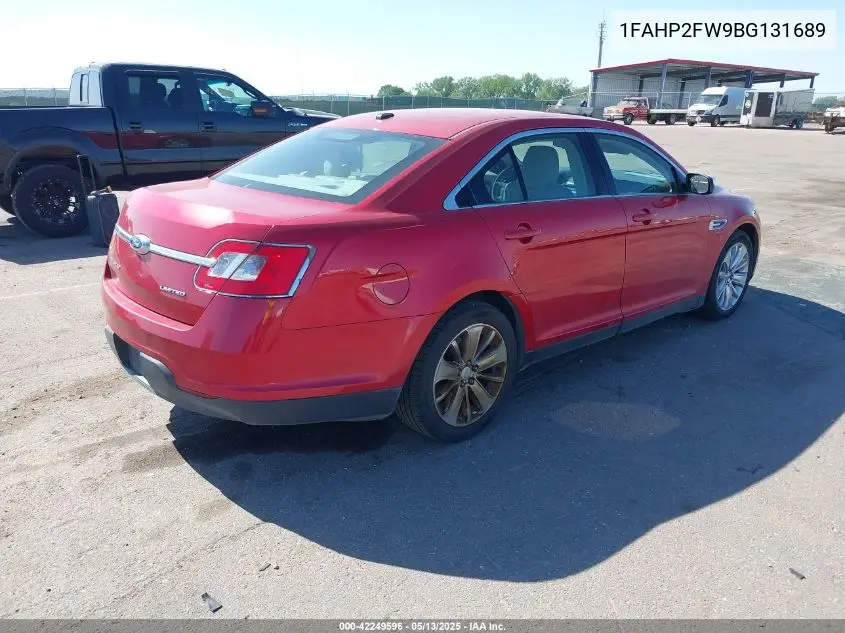 2011 Ford Taurus Limited VIN: 1FAHP2FW9BG131689 Lot: 42249596
