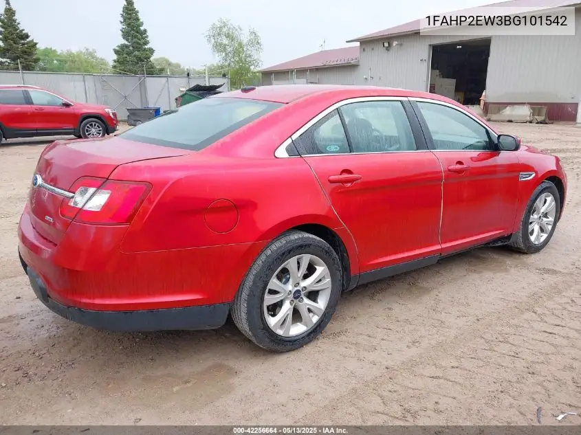 2011 Ford Taurus Sel VIN: 1FAHP2EW3BG101542 Lot: 42256664
