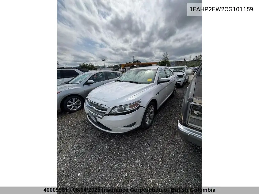 2012 Ford Taurus Sel VIN: 1FAHP2EW2CG101159 Lot: 40009981