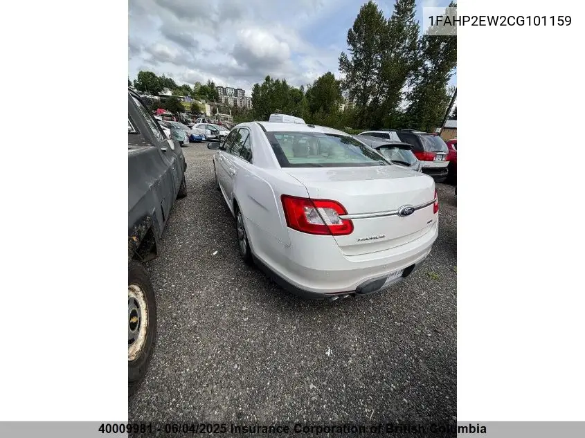 2012 Ford Taurus Sel VIN: 1FAHP2EW2CG101159 Lot: 40009981