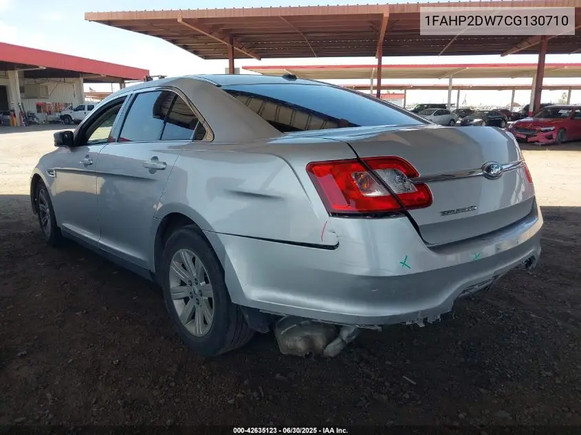 2012 Ford Taurus Se VIN: 1FAHP2DW7CG130710 Lot: 42635123