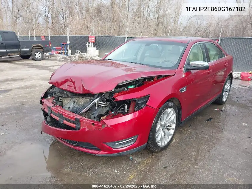 2013 Ford Taurus Limited VIN: 1FAHP2F86DG167182 Lot: 41626487