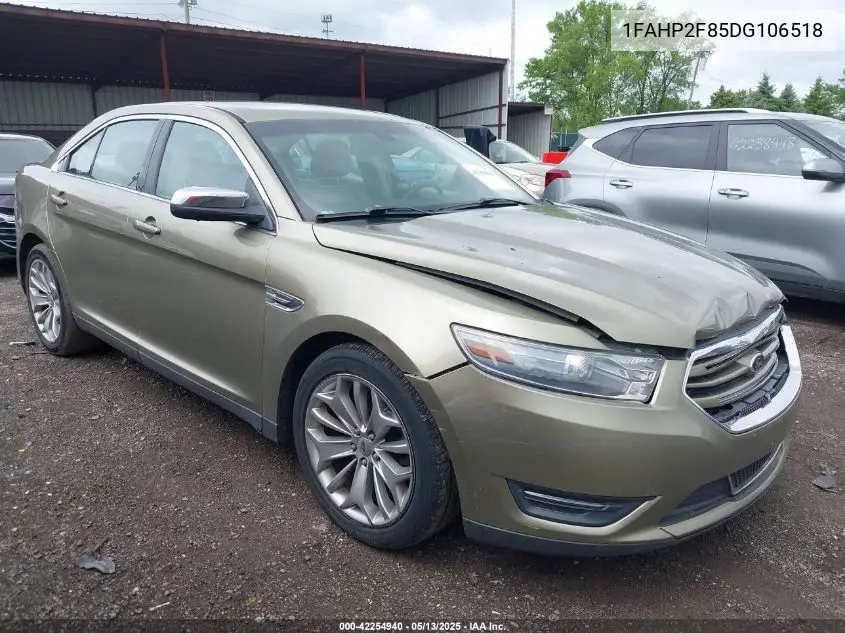 2013 Ford Taurus Limited VIN: 1FAHP2F85DG106518 Lot: 42254940