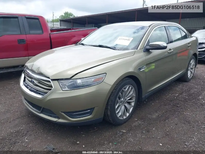 2013 Ford Taurus Limited VIN: 1FAHP2F85DG106518 Lot: 42254940