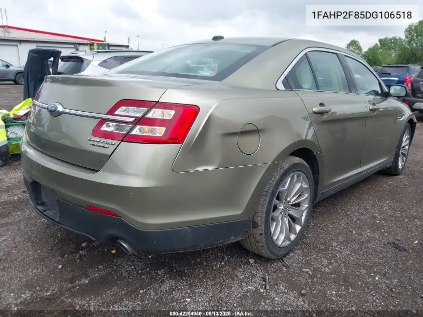 2013 Ford Taurus Limited VIN: 1FAHP2F85DG106518 Lot: 42254940