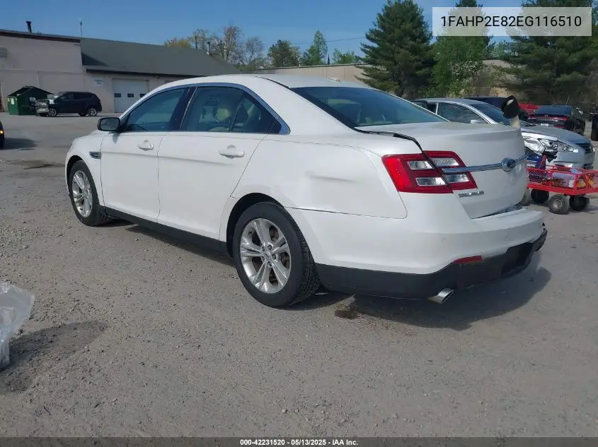 2014 Ford Taurus Sel VIN: 1FAHP2E82EG116510 Lot: 42231520