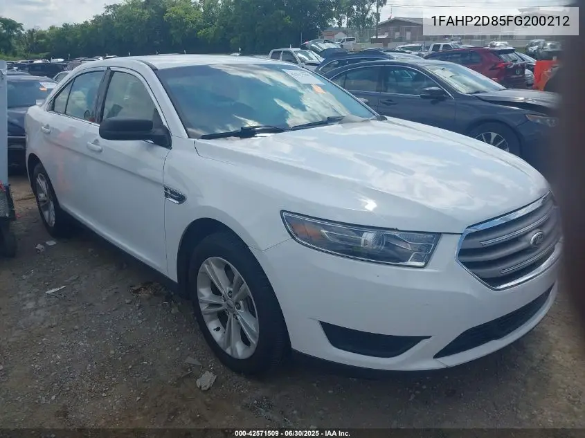 2015 Ford Taurus Se VIN: 1FAHP2D85FG200212 Lot: 42571509