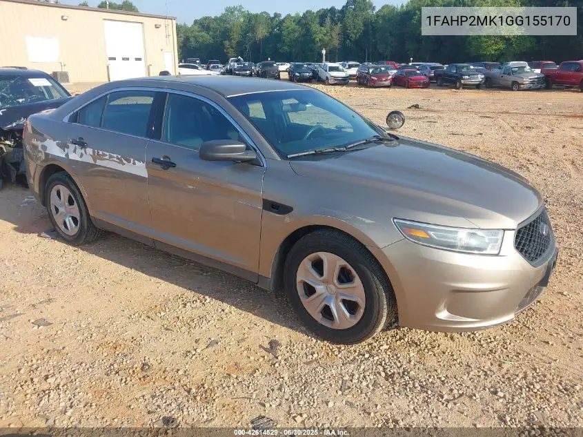 2016 Ford Taurus VIN: 1FAHP2MK1GG155170 Lot: 42614529