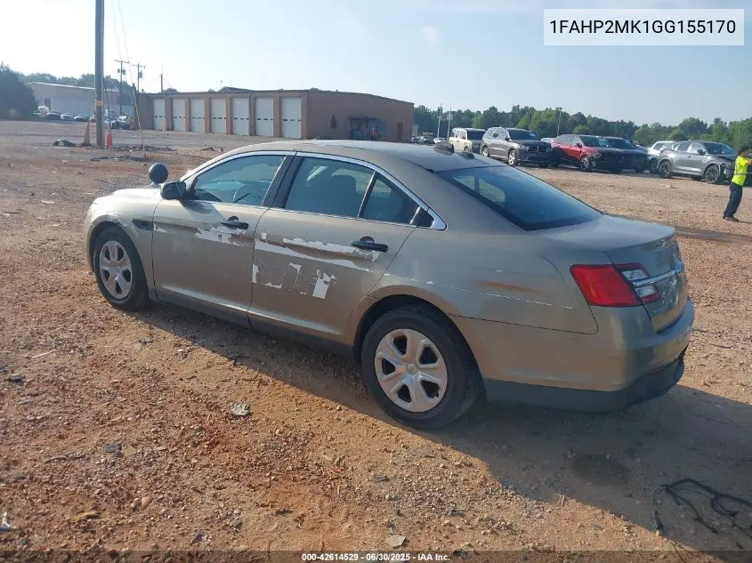 2016 Ford Taurus VIN: 1FAHP2MK1GG155170 Lot: 42614529